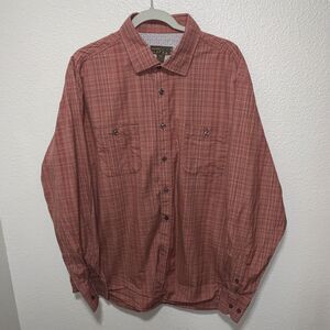 Pronto Uomo BLUE Men’s Button Down Shirt Size XXL Red Plaid